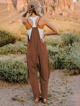 Double Take Full Size Sleeveless V-Neck Pocketed Jumpsuit OutfitFlow